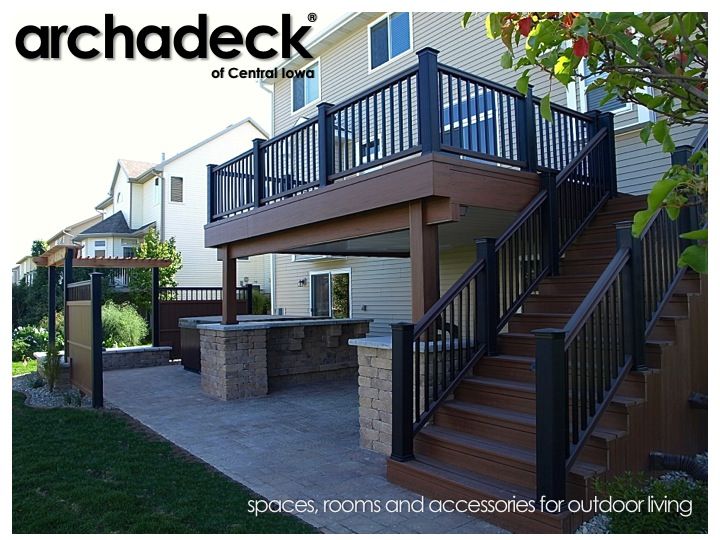 upper deck to lower patio | Deck designs backyard, Patio deck .
