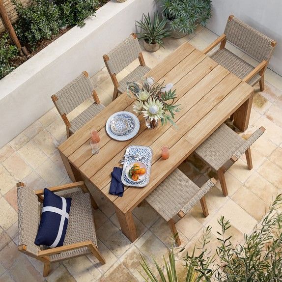 Larnaca Teak Extendable Outdoor Dining Table | Outdoor dining .