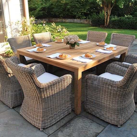 Fun Outdoor Dining Ideas | Teak patio furniture, Patio furniture .