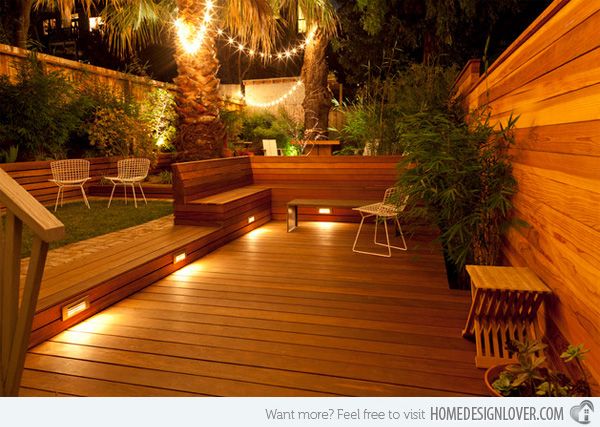 15 Must-See Deck Lighting Ideas | Home Design Lover | Outdoor deck .