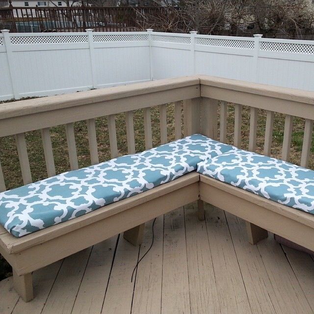 Easy, no-sew, and budget friendly bench cushions for patio. Just .
