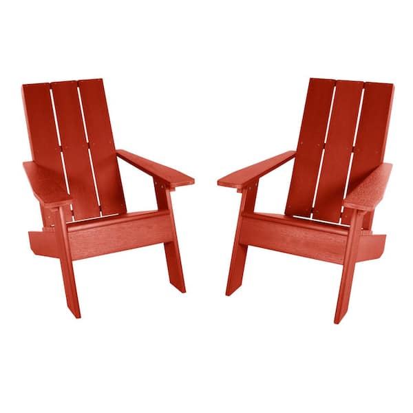 Highwood 2 Italica Modern Plastic Adirondack Chairs AD-KITCHRAD04 .