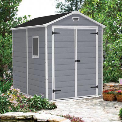Keter Manor 6 x 8 FT Vertical Storage Shed Made Of Extremely .