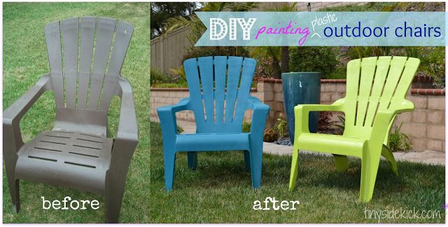 How to Paint Plastic Chairs | Outdoor chairs, Painting plastic .