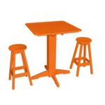 A&L Furniture Outdoor Square 3 Piece Pub Set | Recycled furniture .