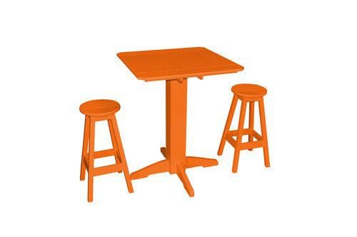 A&L Furniture Outdoor Square 3 Piece Pub Set | Recycled furniture .