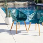 CANVAS Shelburne Ocean Plastic Indoor/Outdoor Chairs, Green, 2-pc .