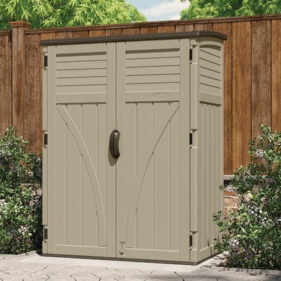 Suncast 4 ft. 5 in. W x 2 ft. 8 in. D Resin Vertical Tool Shed .