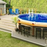 above ground pool decks | Swimming pools backyard, Decks around .