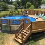 Love love this deck!! | Swimming pool landscaping, Decks around .
