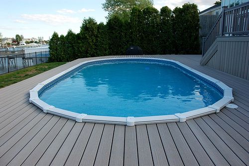 TimberTech Pool Deck | Backyard pool landscaping, In ground pools .
