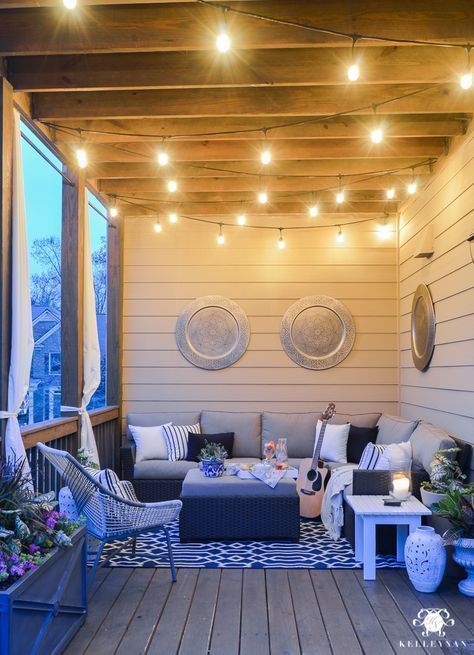 A Porch Makeover and a Relaxing Date Night on the Deck - Kelley .