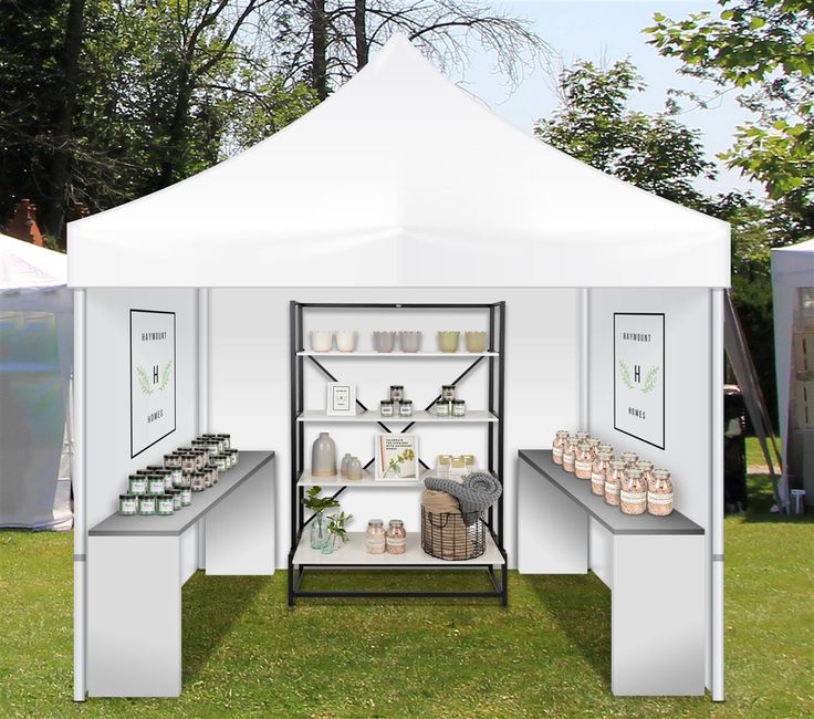 Folding Multi-Tier Retail Shelving Is Perfect for Outdoor Vendor .