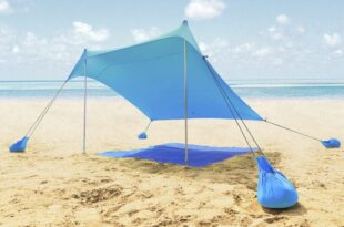 ALPHA CAMP Beach Tent Canopy, Portable Sun Shelter Sun Shade 7x7 .