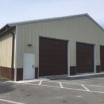 Buck Steel Buildings • Steel Garage with Color Rollup Doors .