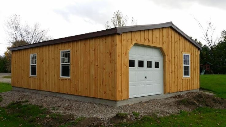 Double Wide Garage - This Garage was built with an extra garage .