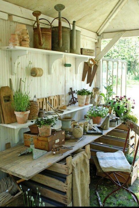 How to Landscape | Garden shed interiors, Shed interior, Potting .
