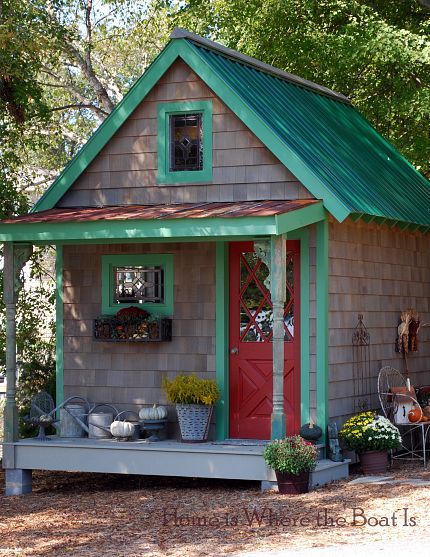 Potting Shed~ Fall Dressing | Cottage garden sheds, Shed design .