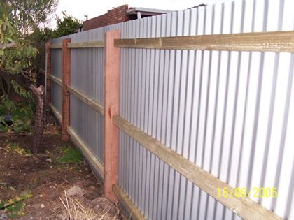Corrugated Iron | Corrugated metal fence, Metal fence, Backyard fenc