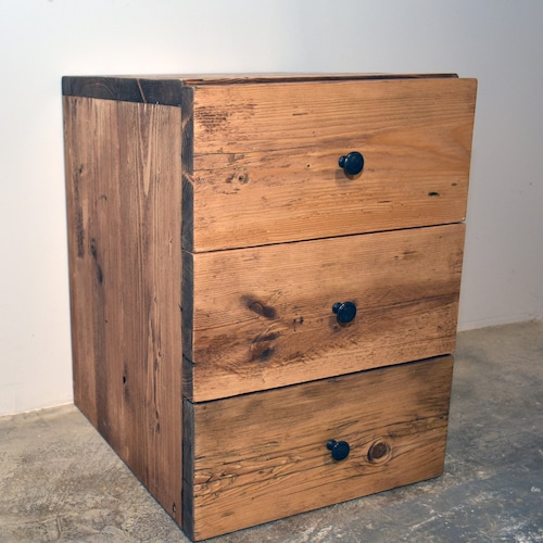 Reclaimed 3-drawer Unit / Pedestal Solid Wood Office Desk - Etsy .