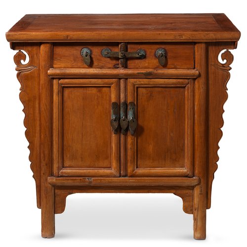 Elm Cabinet with Fluted Spandrels for sale at Pamo