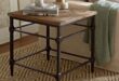 Parquet Reclaimed Wood Side Table | Reclaimed wood coffee table .