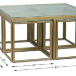 Brass Coffee Table Squared – English Elm | Brass coffee table .