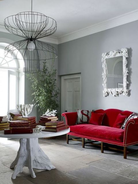Eye For Design: Decorating With Red Furniture | Red sofa living .