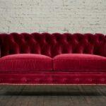 Vintage Leather Chesterfield Sofa, Sectional and Loveseat | Red .