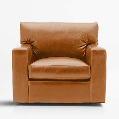 Axis Leather Swivel Chair + Reviews | Crate & Barr