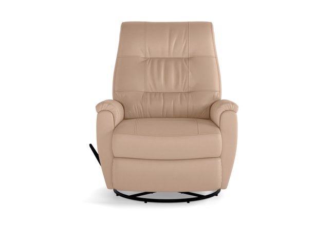 Rogan Leather Cafe Latte Swivel Glider
  Recliners