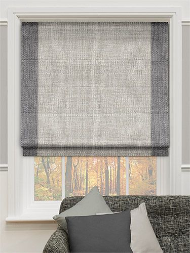 Caldicot Woven Grey Roman Blind | Living room blinds, Bedroom .