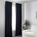 SANELA Room darkening curtains, 1 pair, dark blue, 55x98" - IKEA .
