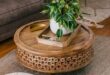 Carved Wood Coffee Table | west elm | Coffee table wood, Unique .