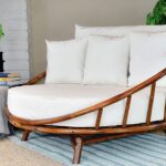 ZEW Bamboo Round Daybed Outdoor Indoor Large Accent Sofa Chair .