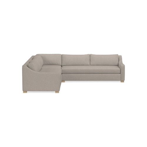 Ghent Slope Arm - 3-Piece L-Shape Sectional Sofa | L shaped sofa .