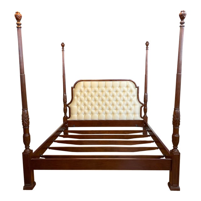 Scarborough House King Size Upholstered Mahogany Poster Bed | Chairi