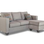 Asher Beige 2-Piece Sofa Chaise With Reversible Ottoman | American .