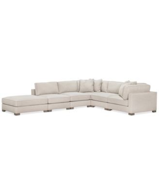 Furniture CLOSEOUT! Gabria 6-Pc. Fabric Modular Sectional, Created .