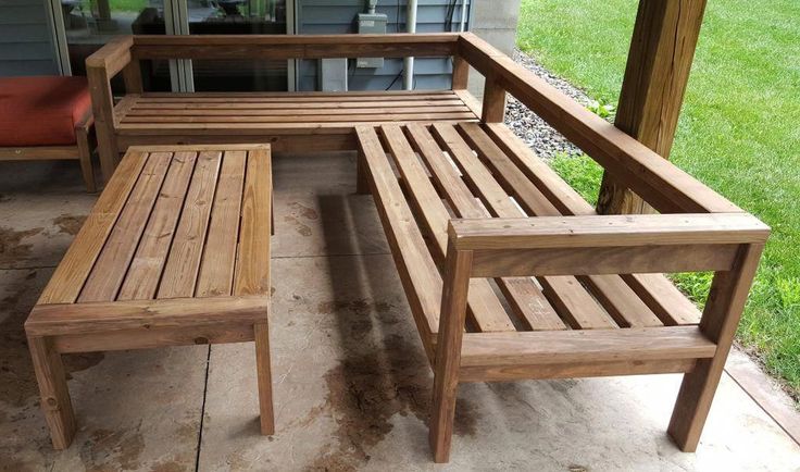 DIY Outdoor Sectional Couch - Kinda Sorta Simple #furniture#couch .