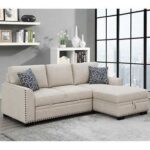 Amaya Fabric Sleeper Sofa Sectional | Sectional sleeper sofa .