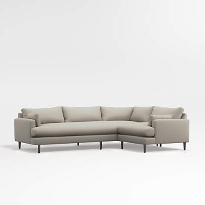 Monahan 2-Piece Small Space Sectional Sofa + Reviews | Crate & Barr