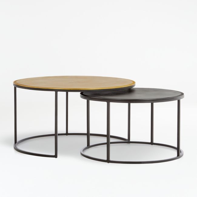 Knurl Nesting Coffee Tables Set of Two + Reviews | Crate & Barrel .
