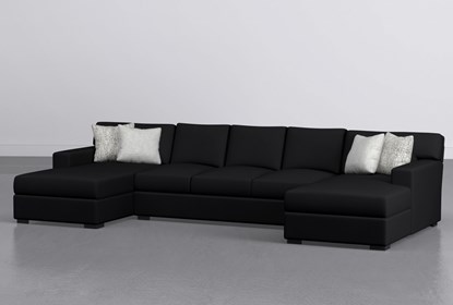 Mercer Down IV 3 Piece 156" Sectional With Double Chaise | Living .