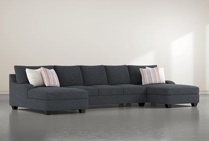 Sierra Down III Chenille Modular 3 Piece 156" Sectional With .