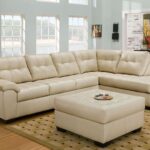 Simmons SoHo Pearl Showtime Breathable Leather Chaise Sofa .