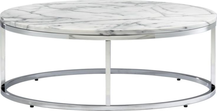 Smart Round Marble Top Coffee Table + Reviews | CB2 | Marble top .