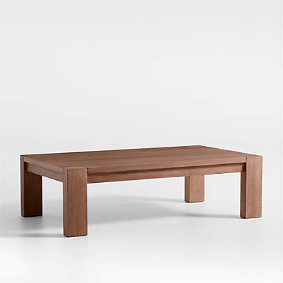 Terra 54" Light Brown Oak Wood Coffee Table + Reviews | Crate & Barr