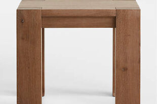 Terra Light Brown Oak Wood Side Table + Reviews | Crate & Barr