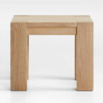 Terra Natural White Oak Wood Side Table + Reviews | Crate & Barr